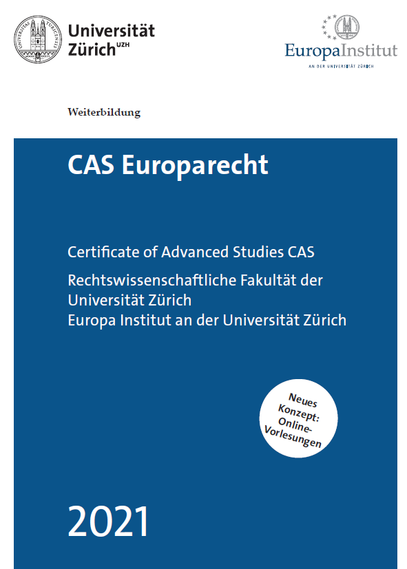 CAS Europarecht Flyer Cover